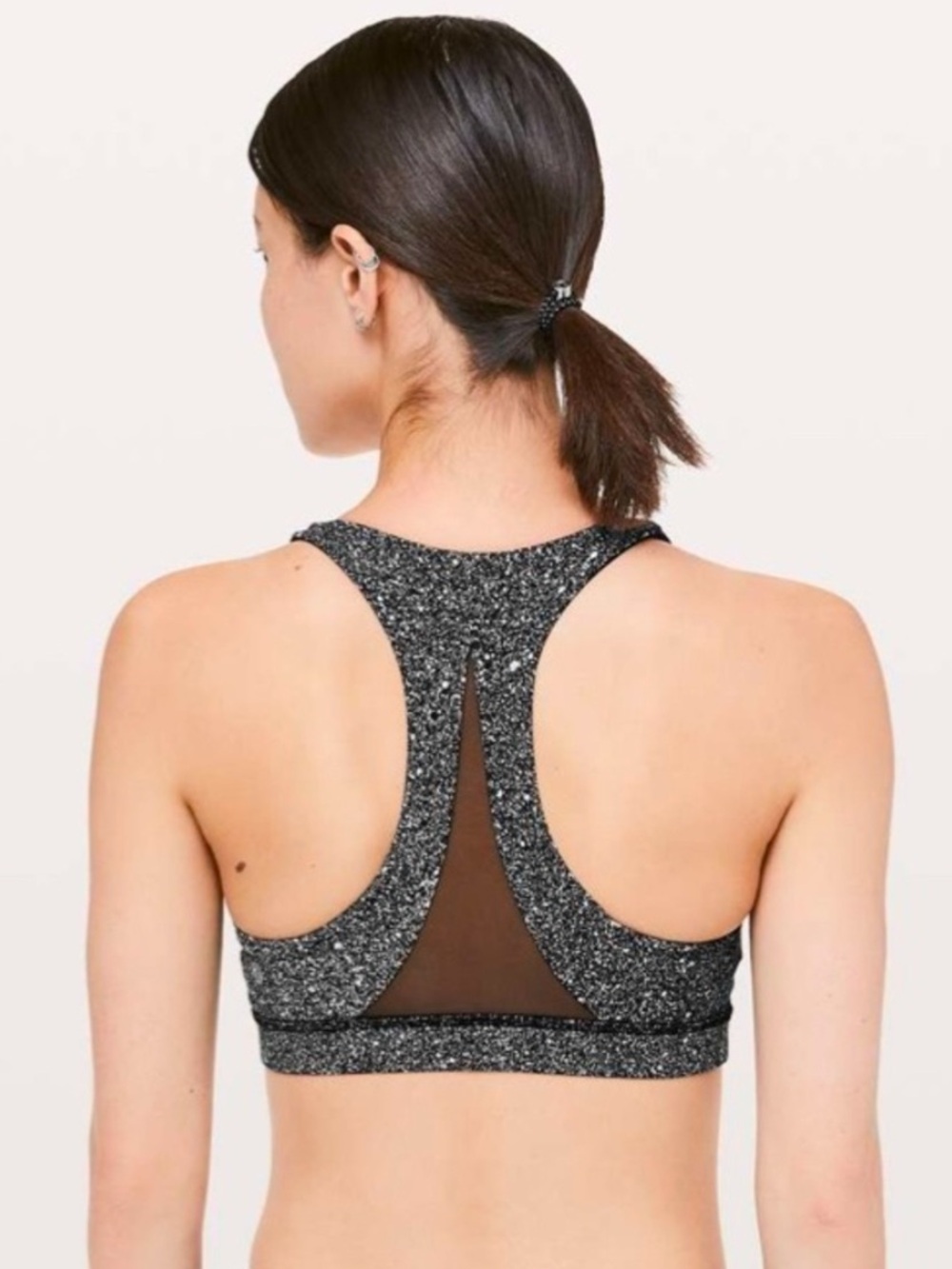 Lululemon Invigorate Luminesce Splatter Mesh Racerback Sports Bra